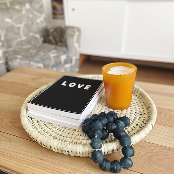 Oversized Hand Woven Grass Round Basket