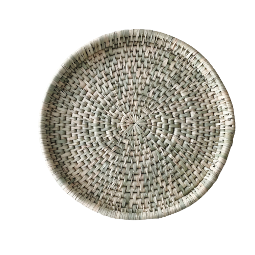 Oversized Hand Woven Grass Round Basket