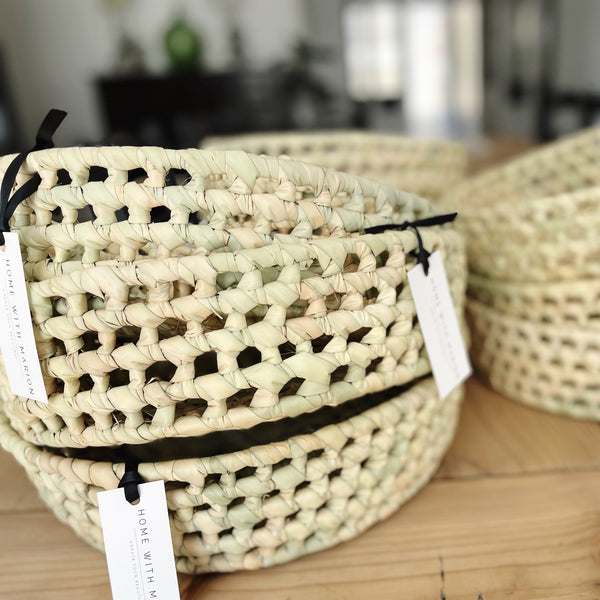 Handwoven Lattice Basket Bowl